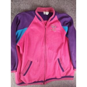 Vintage 90s Capistrano Sport Sweater Full Zip Womens 22/24 Sweatshirt Pink